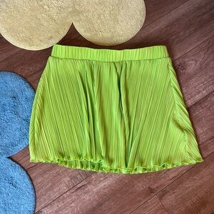 Target Bright Green Pleated Mini Skirt
